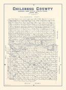 Vintage Map of Childress County, Texas 1921