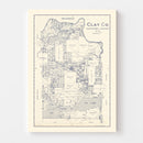 Vintage Map of Clay County, Texas 1924