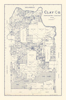 Vintage Map of Clay County, Texas 1924