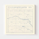 Vintage Map of Collingsworth County, Texas 1926