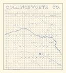 Vintage Map of Collingsworth County, Texas 1926
