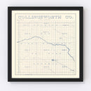 Vintage Map of Collingsworth County, Texas 1926