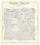 Vintage Map of Crosby County, Texas 1927