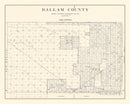 Vintage Map of Dallam County, Texas 1926