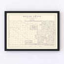Vintage Map of Dallam County, Texas 1926