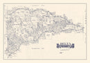 Vintage Map of Delta County, Texas 1927