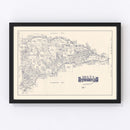 Vintage Map of Delta County, Texas 1927