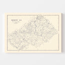Vintage Map of DeWitt County, Texas 1920