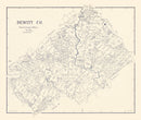 Vintage Map of DeWitt County, Texas 1920