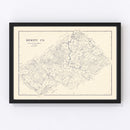 Vintage Map of DeWitt County, Texas 1920