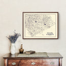 Vintage Map of Ellis County, Texas 1927