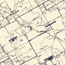 Vintage Map of Ellis County, Texas 1927