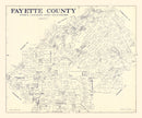 Vintage Map of Fayette County, Texas 1920