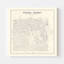 Vintage Map of Fisher County, Texas 1921