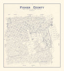 Vintage Map of Fisher County, Texas 1921