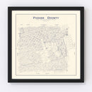 Vintage Map of Fisher County, Texas 1921