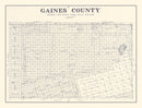 Vintage Map of Gaines County, Texas 1922