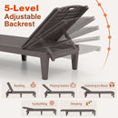 Outdoor PP Chaise Lounge Chairs Set of 2 with 4-Position Adjustable Backrests by LJGDeals