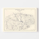 Vintage Map of Gonzales County, Texas 1920