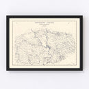 Vintage Map of Gonzales County, Texas 1920