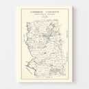 Vintage Map of Grimes County, Texas 1922