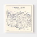 Vintage Map of Harrison County, Texas 1920