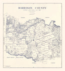 Vintage Map of Harrison County, Texas 1920