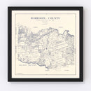 Vintage Map of Harrison County, Texas 1920