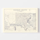 Vintage Map of Hartley County, Texas 1925
