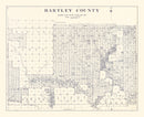 Vintage Map of Hartley County, Texas 1925