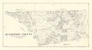 Vintage Map of Henderson County, Texas 1922