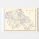 Vintage Map of Hill County, Texas 1922