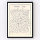 Vintage Map of Howard County, Texas 1922