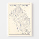 Vintage Map of Jackson County, Texas 1920