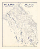 Vintage Map of Jackson County, Texas 1920