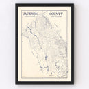 Vintage Map of Jackson County, Texas 1920