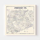 Vintage Map of Johnson County, Texas 1927
