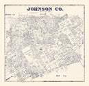 Vintage Map of Johnson County, Texas 1927