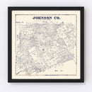 Vintage Map of Johnson County, Texas 1927