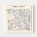 Vintage Map of Jones County, Texas 1921