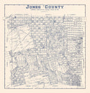 Vintage Map of Jones County, Texas 1921