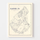 Vintage Map of Karnes County, Texas 1921