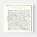 Vintage Map of Kent County, Texas 1921