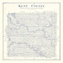 Vintage Map of Kent County, Texas 1921
