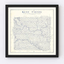 Vintage Map of Kent County, Texas 1921