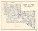 Vintage Map of Kerr County, Texas 1923