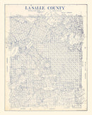 Vintage Map of La Salle County, Texas 1923