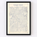 Vintage Map of La Salle County, Texas 1923