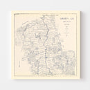 Vintage Map of Liberty County, Texas 1926