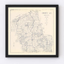 Vintage Map of Liberty County, Texas 1926